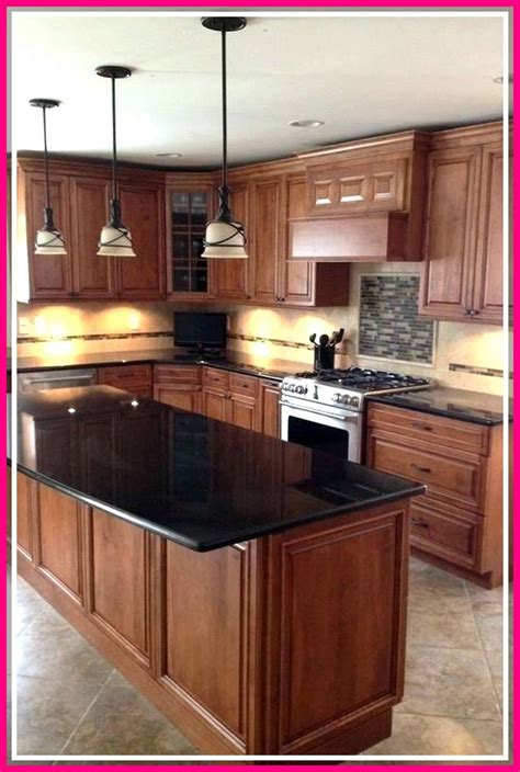 dark brown granite with oak cabinets and stainless steel appliances|oak granite cabinet colors.